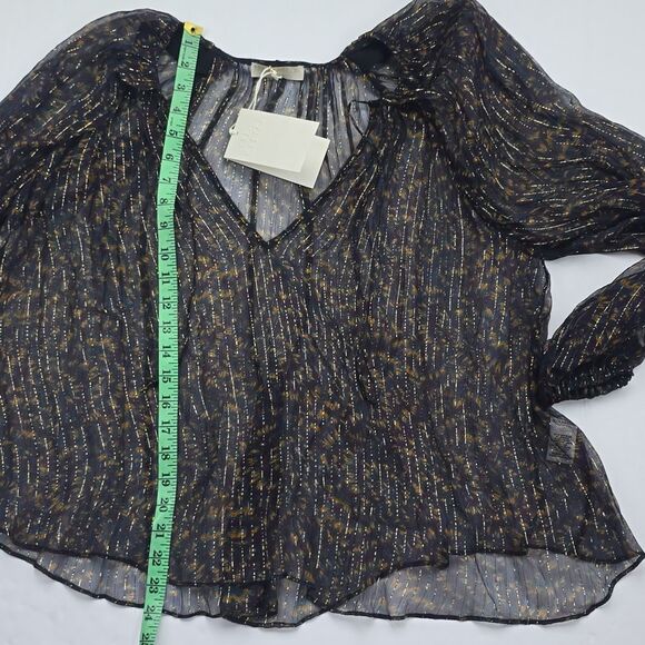 Ulla Johnson NWT Pauline Chiffon Blouse in Peridot Pomegranate $420 Women‎ Sz 6 - Picture 13 of 15